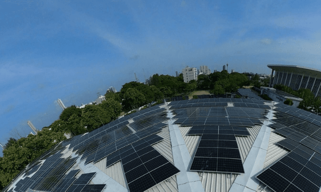 High-capacity rooftop solar array installed at BMICH in Colombo